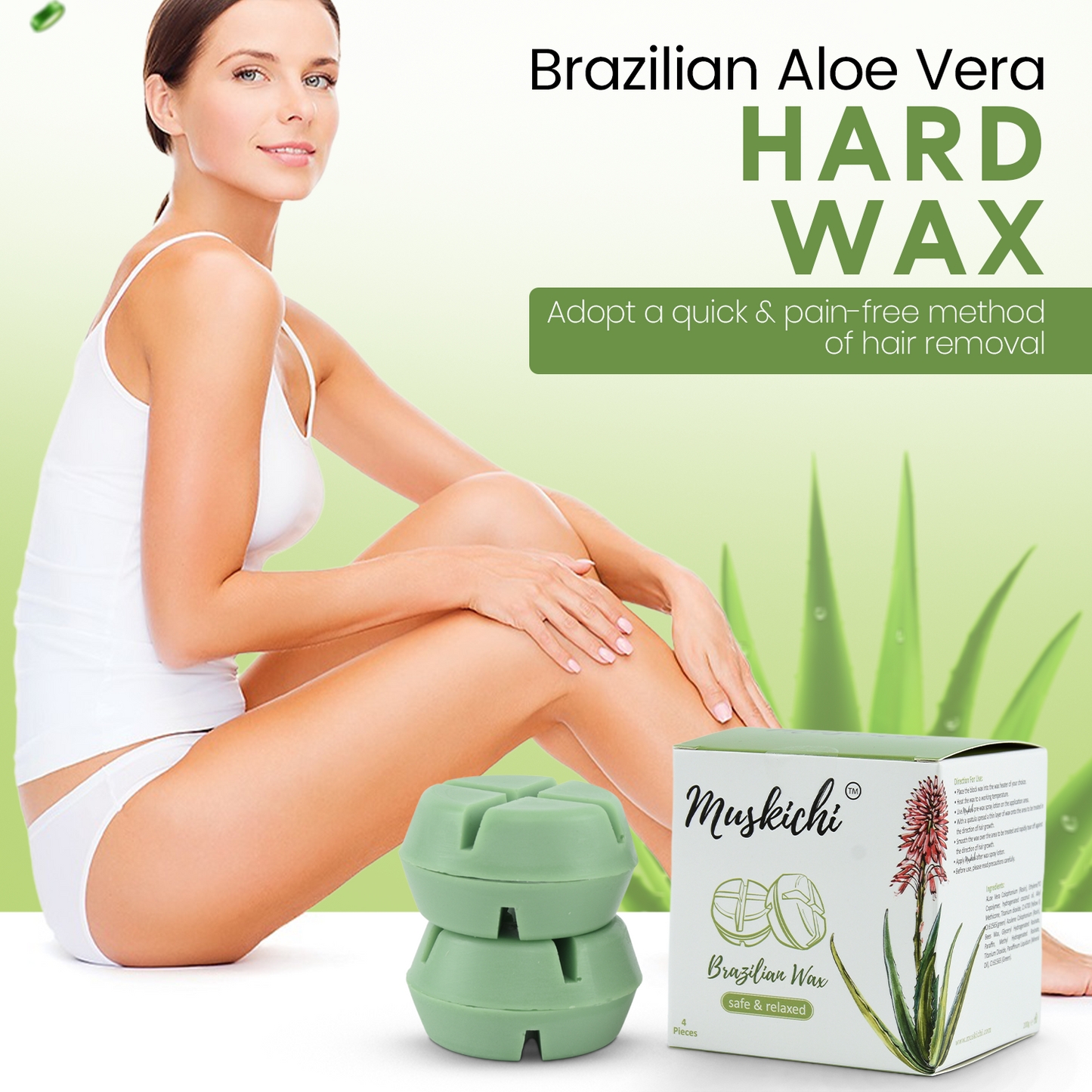 Brazilian Wax - Aloe Vera (200 gms)